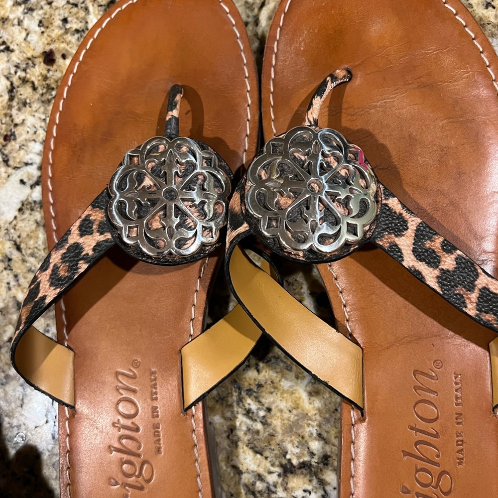 Brighton Women's Alice Sandals. Animal Print